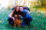 My husband, me, Breezy and Cleo (year 2001).